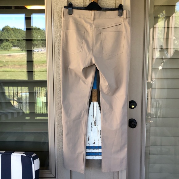 Pebble Beach Pants Pebble Beach Mens Tan Performance 5 Pocket Flat